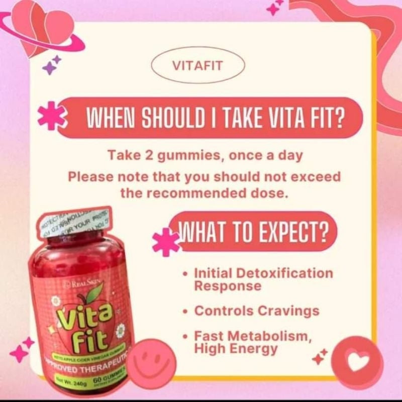 Real Skin Vita Fit Keto Apple Cider Vinegar Gummies